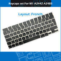 Laptop A2442 A2485 Français Keycap Keys Key Cap set Azerty For Pro M1 Pro Max Retina 14" 16" 2021 Keyboard Repair