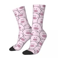 【hot】●  Fashion Mens Socks Pink Cartoon Pig Sport