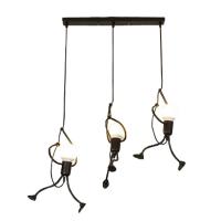 Litter Man Climbing Pendant Light Modern Hanging Lamp Shade Creative Iron People