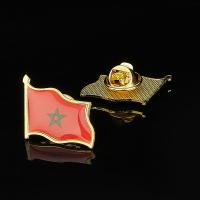 The Kingdom of Morocco National Flag Epoxy Lapel Pin Badge/Brooch For Official Suit Bag Hat Accessories Fashion Brooches Pins