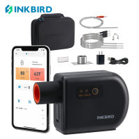 INKBIRD ISC-027BW ระบบบลูทูธ Wi-Fi เครื่องปรับรอบคอมพิวเตอร์เครื่องวัดอุณหภูมิเตาย่างย่างบาร์บีคิวพร้อมหัววัด4หัวสำหรับเตาย่างไข่สีเขียวขนาดใหญ่ Kamado Joe Primo Vision Akorn Kamado