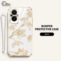 Callfire เคสโทรศัพท์ดีไซน์ดอกชงโคสำหรับ OPPO Reno 7Z Reno 8Z Reno 7 Lite Reno 5G F21 Pro 5G ใหม่นุ่มป้องกันการตกและกันกระแทกเปลือกซิลิโคนนิ่มพร้อมฟรีสายคล้อง