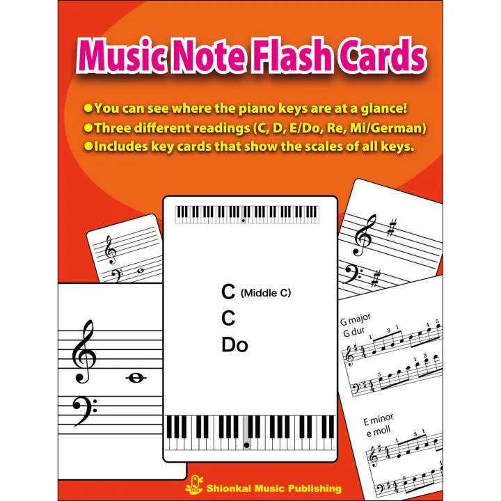 Music Note Flashcards for Piano Lessons, It contains 100 cards (88 Note