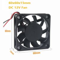 5pcs/lot 6015 Cooling Fan 12 Volt 60x60x15 mm 3D Printers Parts 2 pin Brushless 6CM DC Fans Cooler Radiator Part Quiet Accessory