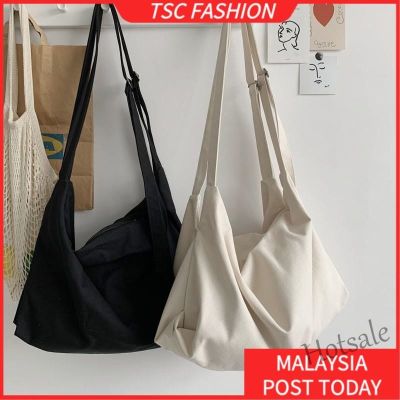 【hot sale】✧✎﹉ C16 TSCfashion All-match Ins Messenger Bag Female Large-capacity Retro Canvas Bag Korean Version Japanese Student Class Bag