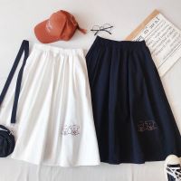 COD ☽₪﹊ The Outline Shop27dgsd6gfd 【短裙a字百褶裙】Short skirt A-line pleated skirtPlaid skirtTooling skirtSkirt short skirt professional skirt2020纯色日系中长款工装裙女韩版学生松紧腰小熊绣花半身裙子cdyj01.my