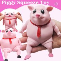 【paga】 หมูยืด สกุชชี่ ของเล่นยืดได้ Piggy Squeeze Toy ของเล่นบีบอัด ผ้าพันคอ รูปหมูจําลอง คลายความเครียด ของเล่นบีบนุ่ม