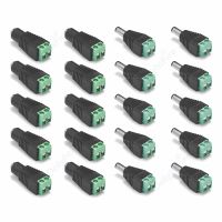 3-100pcs Female Male DC Connectors 5.5mm*2.1mm DC Jack 5V 12V DC Power Connector For LED Strip Light CCTV Camera AC Adapterr  Wires Leads Adapters