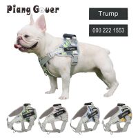 【YF】 Custom Name Reflective Dog Harness Personalized Customization Adjustable Pet for Medium Large Chest Strap Vest