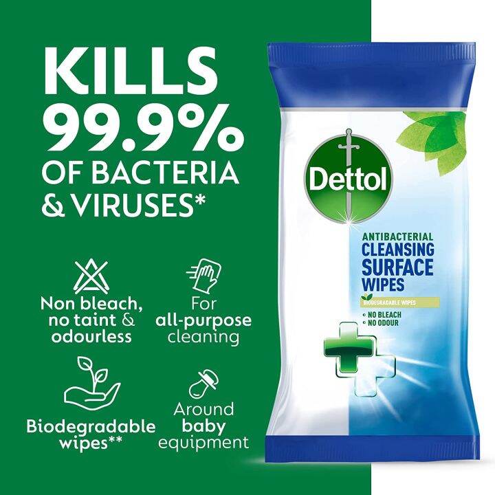 dettol-surface-wipe-ทิชชูเปียกเช็ดพื้นผิว-45-แผ่น