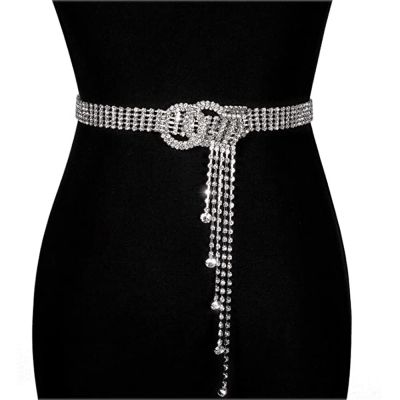 New Trend Rhinestone Belt For Women Luxury Full Rhinestone Shiny Waistband Casual Party Dress Belt Chain