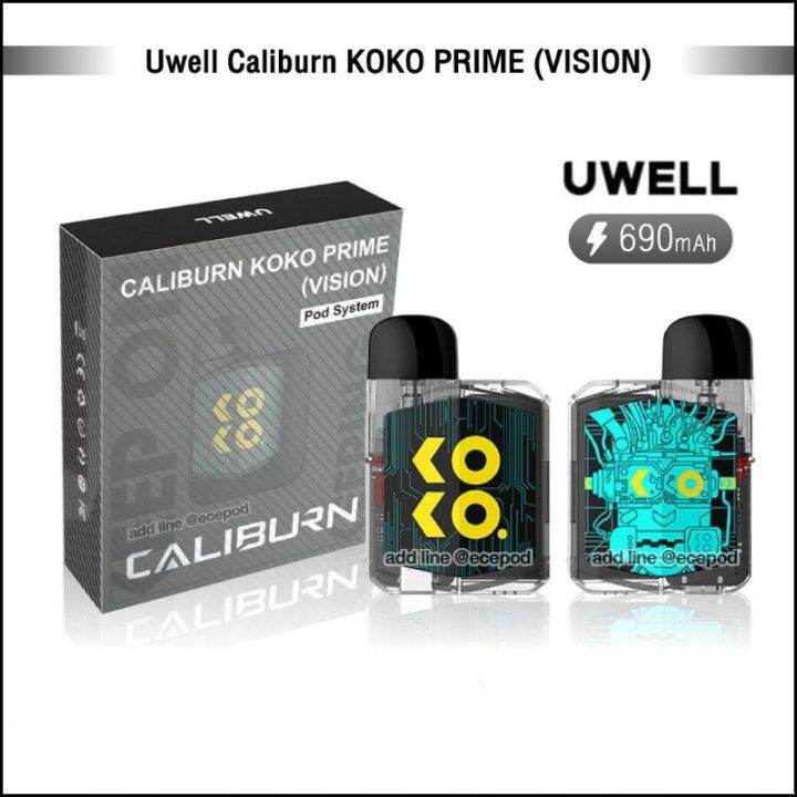 NEW [Read Stock] Original Uwell Caliburn Koko Prime Vision Translucent ...