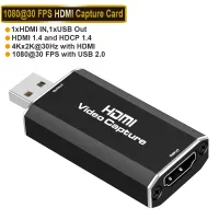 【Sell-Well】 yiyin2068 HDMI ไปยัง USB จับภาพวิดีโอ4K60Hz HDMI 2022 USB 3.0 USB การจับภาพวิดีโอการสตรีมเกมการจับภาพวิดีโอสตรีมสดออกอากาศด้วยไมโครอินพุต