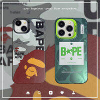 แบรนด์แฟชั่นยอดนิยมสำหรับ IPhone 14 13 12 11 Pro Max เคสโทรศัพท์มีลายหัว Ape สีแดง