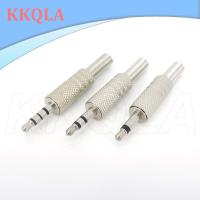 QKKQLA 2Pole 3Pole 4Pole Metal 3.5mm Male jack Plug Mono Stereo Audio Solder Cable Connector 3.5 earphone Headphone Repair Adapter