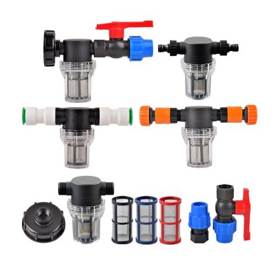 ✗✳✴ 40/80/100/200 Mesh Watering Filter Connect PVC PE Tube Tap Water Splitter Quick Valve Connector Gardening Drip Irrigation tool