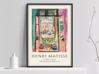 ☋ Henri Matisse โปสเตอร์หน้าต่างเปิด ภาพพิมพ์ Matisse โปสเตอร์นิทรรศการศิลปะ Matisse โปสเตอร์ตู้ปลา Matisse Henri Matisse