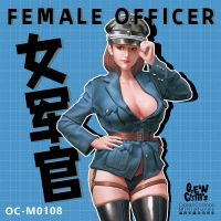 Oceancosmos Miniatures, Original, FEMALE OFFICER, 1/35 1/12 1/24, WWII Military Theme, Resin Unpainted Model Kit Figure GK