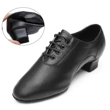 Mens leather deals dance shoes