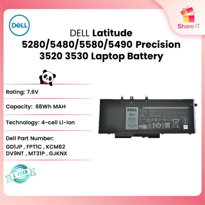 DELL LATITUDE 5280 / 5480 / 5580 / 5490 PRECISION 3520 3530