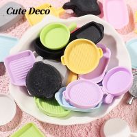 【Cute Deco】Lovely Frying Pan Baking Tray (12 Types) White Frying Pan / Yellow Baking Pan Charm Button Deco/ Cute Jibbitz Croc Shoes Diy / Charm Resin Material For DIY