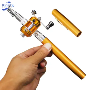 1/5pcs Mini Portable Pocket Fish Pen Aluminum Alloy Fishing Rod