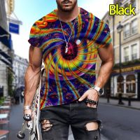 2023 new2022 Fashion 3D Printed T Shirts Black And White Vertigo Hypnotic Unisex Funny Short Sleeves Tee Shirts Menwomen Tops Pullovers