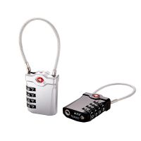 【CW】 Lintolyard Security TSA Customs Lock Overseas Clearance Trolley Luggage Suitcase Password Padlock with Cable