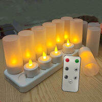 12pcs LED Rechargeable Tea Light Flameless Candle Light 7keys remote controller wTimer function Wedding Xmas party Lighting Dec