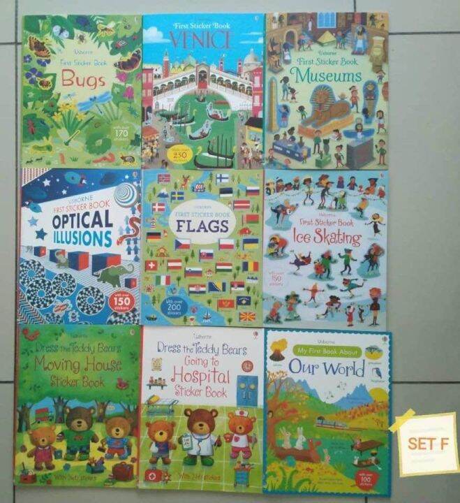Usborne sticker activities 9 books SET F Lazada