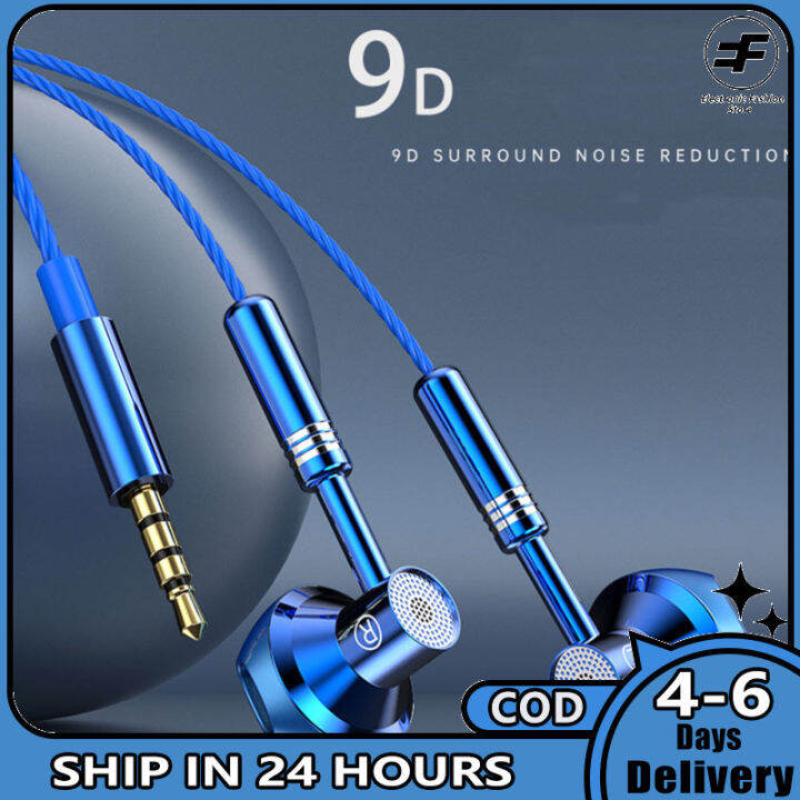 Fashion Wirecontrolled Earphone 3.5mm Round Hole Headset Subwoofer