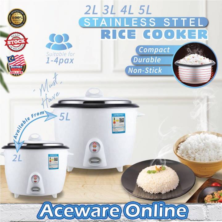 3L / 5L Stainless Steel Rice Cooker