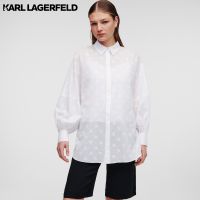 KARL LAGERFELD - KL MONOGRAM COTTON SHIRT 231W1601 เสื้อเชิ้ต