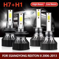 LSlight 4x LED Headlight Bulbs Auto High Low Car Turbo Fan Lamp For Ssangyong Rexton II 2006 2007 2008 2009 2010 2011 2012 2013 Bulbs  LEDs  HIDs