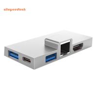 อะแดปเตอร์เครื่องแยกอเนกประสงค์ฮับ SD RJ45 USB3.0ที่เข้ากันได้แท่นวางมือถือ Type-C HDMI สำหรับ Surface Pro 8 9 X