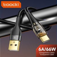 HOT weime428 - / Toocki 6A 66W USB Type C สายเคเบิลสำหรับ Samsung Huawei Xiaomi Poco F3โทรศัพท์มือถือ Fast สายชาร์จ Type C สายไฟข้อมูล USB C 3 M