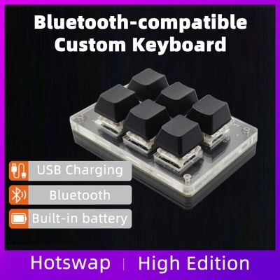แป้นพิมพ์แมโครเขียนโปรแกรมขนาดเล็กบลูทูธ,คีย์บอร์ดเล่นเกม USB คีย์บอร์ดแบบกลไก Hotswap Macropad Keycap