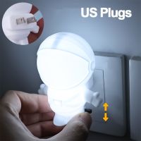 【CC】 Night US Plug In Astronaut 220V Wall Lamp for Aisle Hallway Stair Bedroom