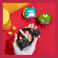 Cute Cartoon Anti-Break Apple 12 Data Cable Case 20W Mobile phone charger plug 11 Winding Rope Bite