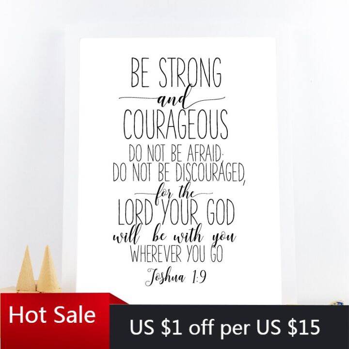 ED125 Bible Verse Quotes Large size inspirational canvas for bedroom ...