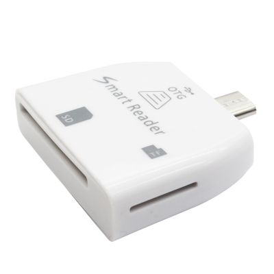 OTG Card Reader, USB 2.0 Micro USB TF SD Micro USB Smart Card Reader adapter for OTG Smartphone