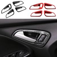 For Ford Focus 3 4 2015 - 2017 LHD Car Interior Inner Door Handle Protection Cover Door Bowl Trim Sticker Accessories