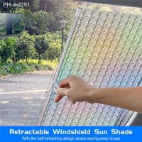 Retractable Car Side Window Sunshade Blind Protection Window Film Rear Sunshade Auto Sun Shade Visor Roller Car Curtain 50x125cm