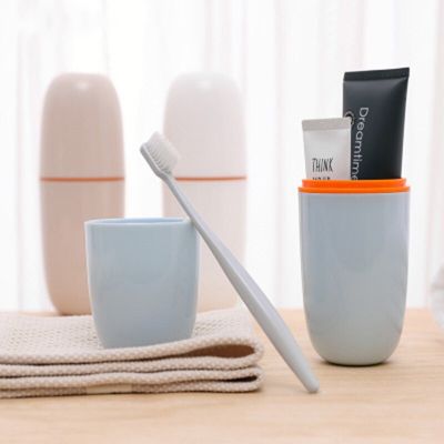 LEDFRE Simple Business Trip Plastic Mouthwash Cup Toothpaste Portable Travel Wash Cup Set Toothbrush Box Storage LF71040