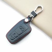 wenminr Leather Key Case For Toyota Camry CHR Corolla RAV4 Avalon Land Cruiser Prado Prius Remote Fob Cover 2 3 Buttons 2018 2019 2020