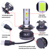 ASLENT 2PCS LED Mini H4 Two colors Car Headlight Bulbs H1 H7 H8 H9 H11 Headlamps 9005 HB3 9006 HB4 Auto Lamps 3000K 6500K 8000K