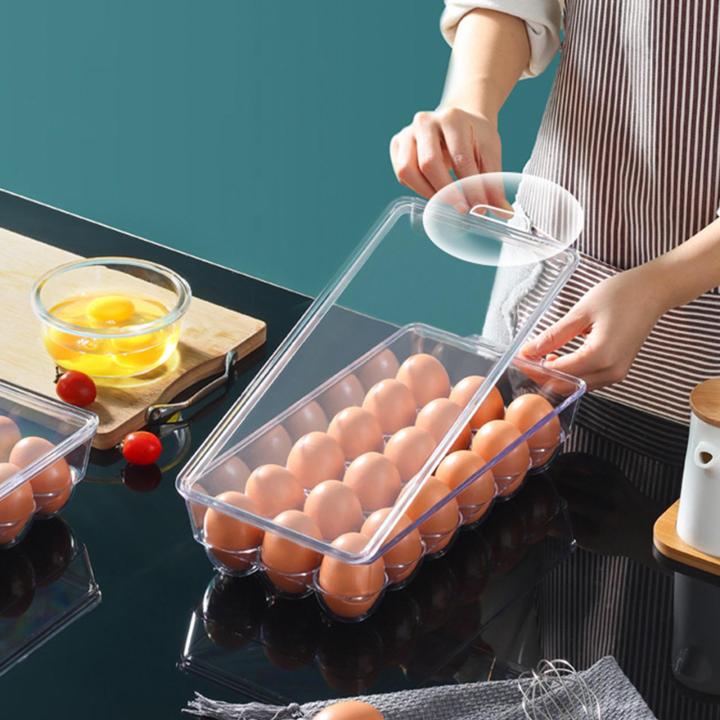 simhoa-ที่ใส่ไข่ถาดวางไข่สำหรับตู้เย็นชั้นวางของบนตู้เย็นห้องครัว