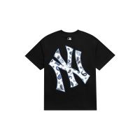 MLB  NYเสื้อยืดคอกลมฤดูร้อนสำหรับผู้ชายและผู้หญิงผ้าฝ้าย 100% พิมพ์ลายเรียบง่าย