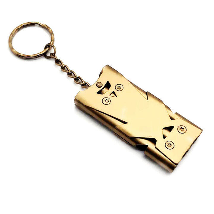 Portable ThreePipe Keychain Whistle EDC High Decibel Emergency