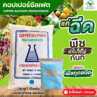 คอปเปอร์ซัลเฟต (จุนสี) Copper Sulfate Pentahydrate, CuSO4.5H2O ประกอบด้วยทองแดง 24% บรรจุ 1 กิโลกรัม